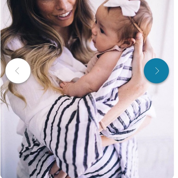 NWOT - Little Unicorn Cotton Muslin Single Swaddle - Breton Stripes - Picture 3 of 5